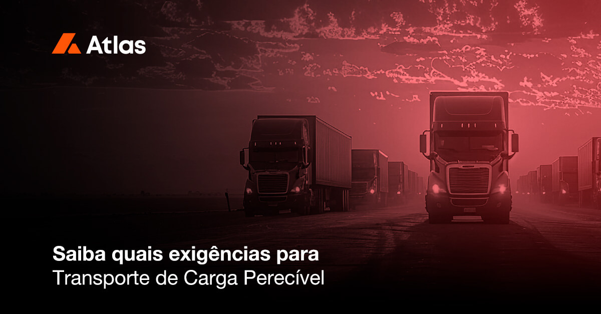 Transporte de Carga Perecível e a imagem possui o texto Saiba quais exigências para Transporte de Carga Perecível