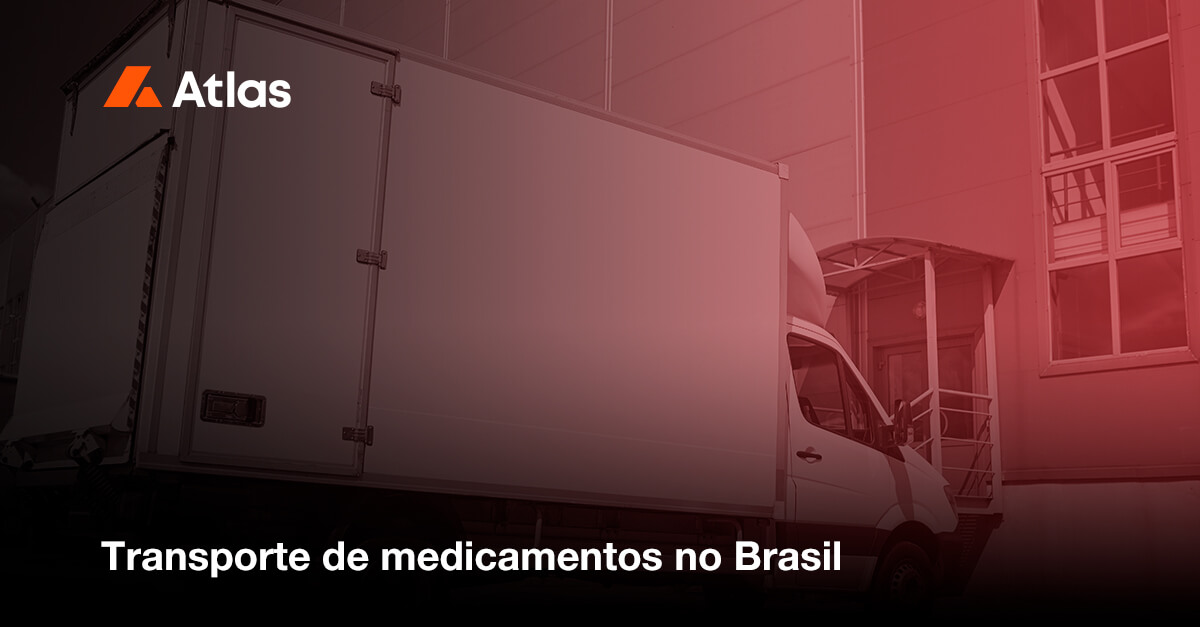 Transporte de medicamentos e a imagem possui o texto Transporte de medicamentos no Brasil